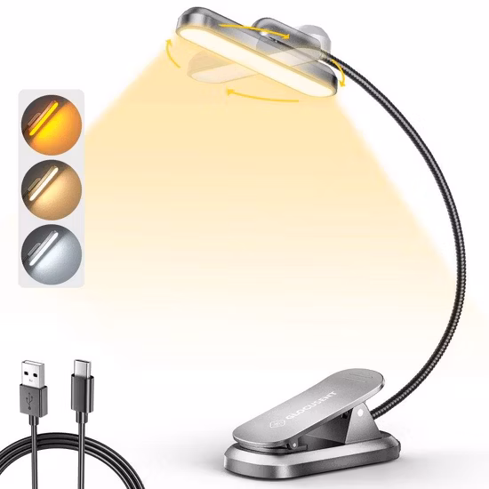Reading Light, Rechargeable Book Light for Reading in Bed