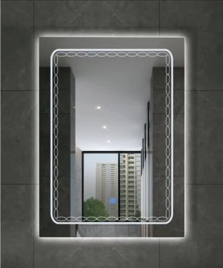 Светодиодные зеркала с подсветкой, светодиодное зеркало для ванной комнаты, умный сенсорный переключатель, датчик, противотуманное, Bluetooth, интеллектуальное зеркало с подсветкой для ванны